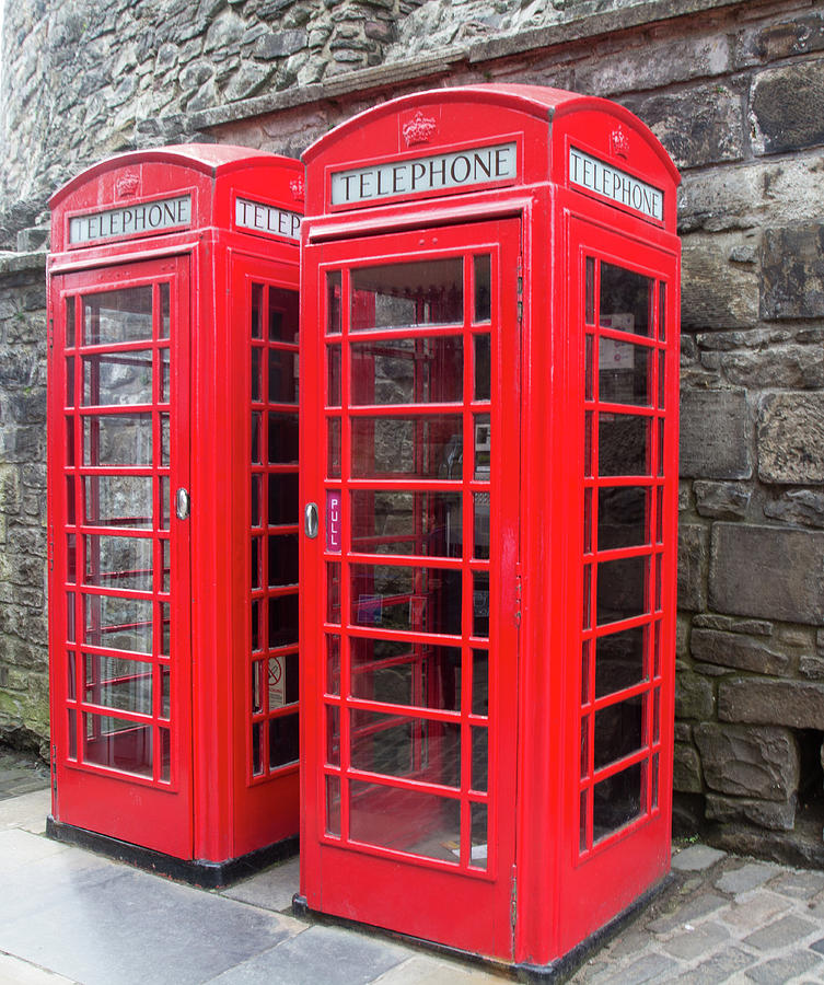 Phone Booths at Edinburgh Castle Photograph by Robert Pilkington