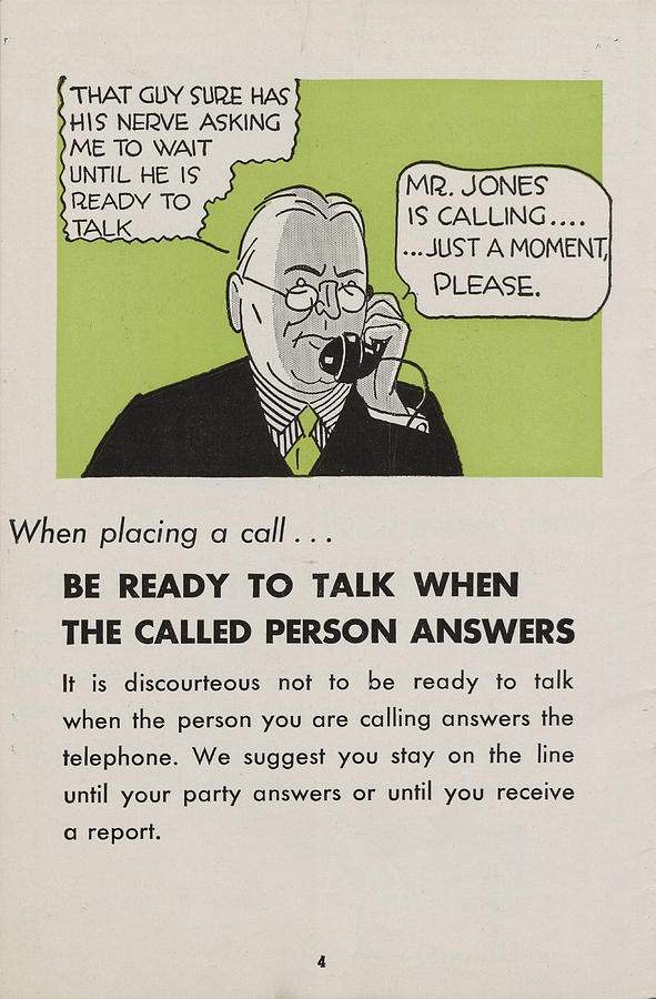 Phone Etiquette Employee Manual Photograph by Chicago and North Western Historical Society