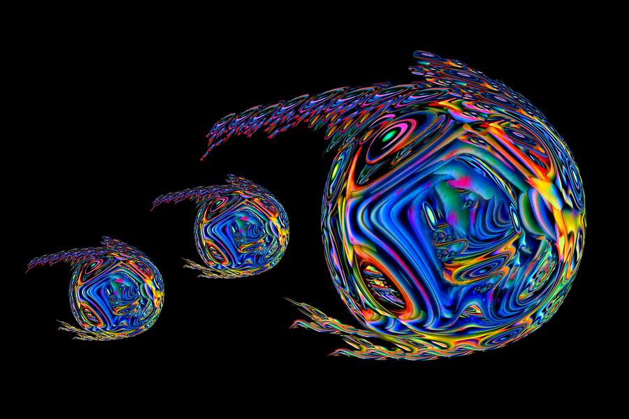Fish Mixed Media - Phosphorescent Planet Fish by Jacqueline Migell