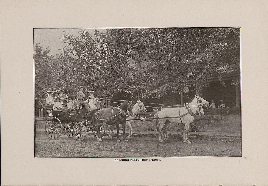 Photo of Coaching Party at Hot Springs From 1908 Black Hills Tour Guide Photograph by Chicago and North Western Historical Society