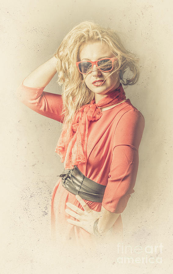 Photo of beautiful girl in vintage fashion style Photograph by Jorgo Photography