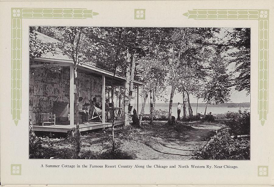 Photo of Summer Cottage From 1915 Travel  Brochure Photograph by Chicago and North Western Historical Society