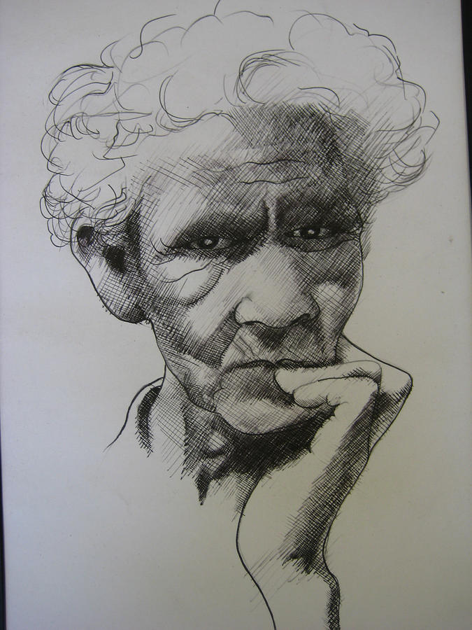Old Lady Drawing - Photograph of Lavinia by Dalushaka Mugwana
