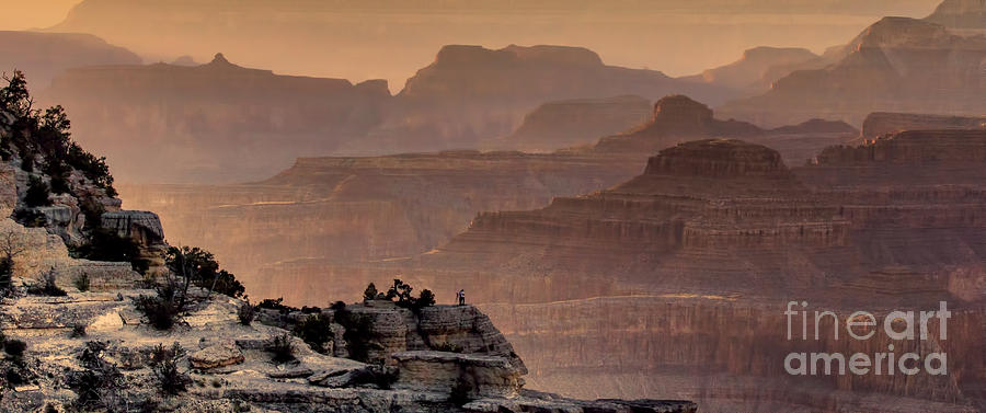 Grand Canyon National Park Photograph - Photographer on Edge Grand Canyon  by Chuck Kuhn