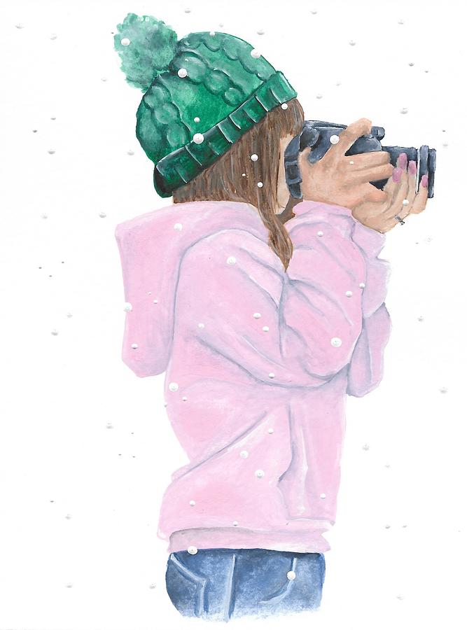 Photographing Snow Flakes Painting