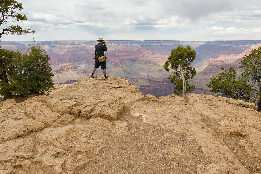 Photographing the Grand Canyon Photograph by Penny Meyers