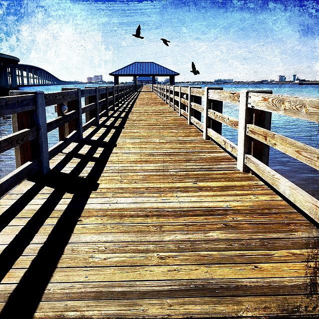Mississippi Photograph - Biloxi Bay Pier by Joan McCool Mississippi Photograph - Biloxi Bay Pier by Joan McCool