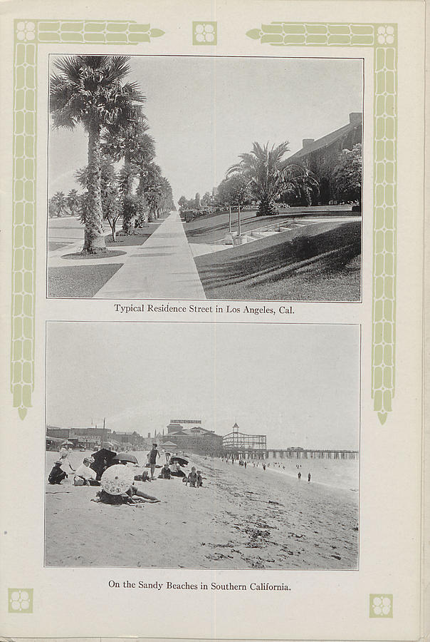 Historic View of Los Angeles Beach Photograph by Chicago and North Western Historical Society