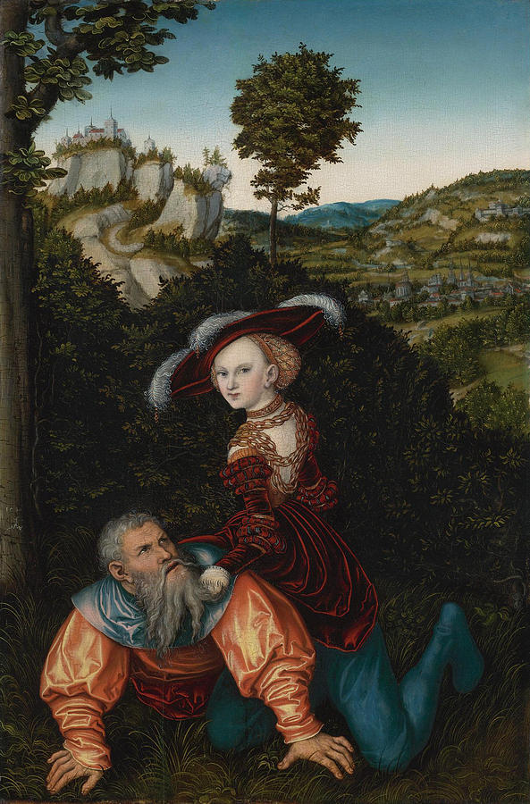 Phyllis and Aristotle Painting by Lucas Cranach the Elder