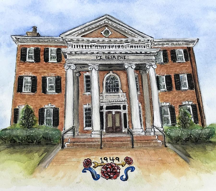 Tuscaloosa Painting - Pi Beta Phi by Starr Weems