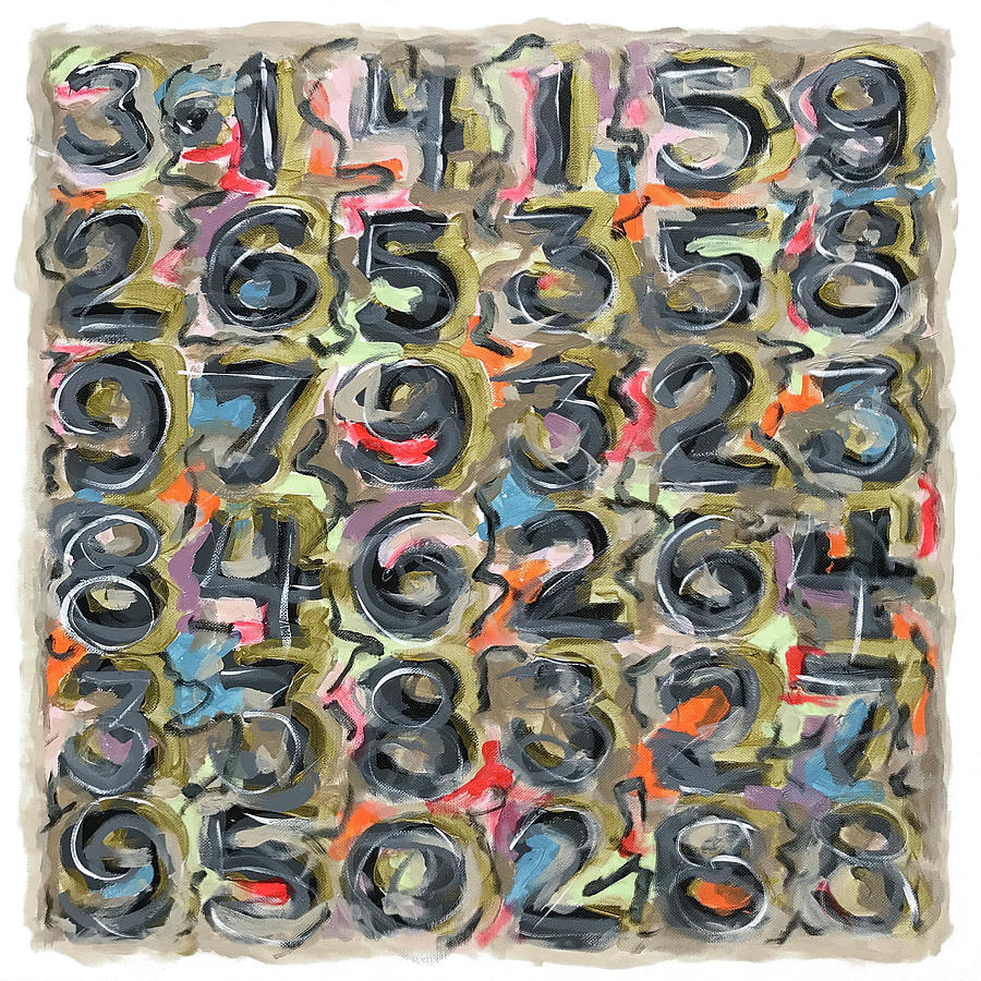 Pi Grid Painting by Stan  Magnan