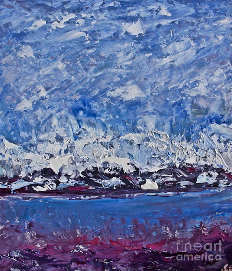 Piankatank  Snowstorm Painting by Tim Lent