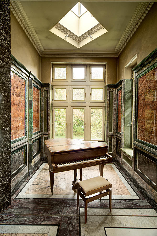 Piano Abandoned Castle - Urban Exploration Photograph by Dirk Ercken
