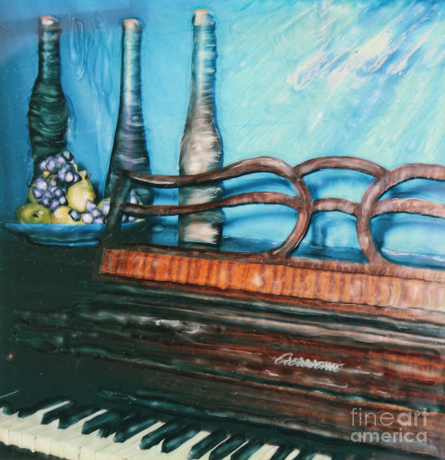 Key Photograph - Piano Abstract by Rae Anna Frame