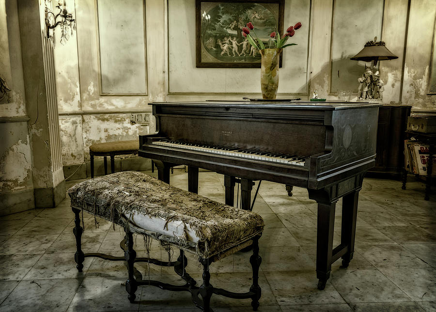 Piano at Josies House Photograph by Joan Carroll