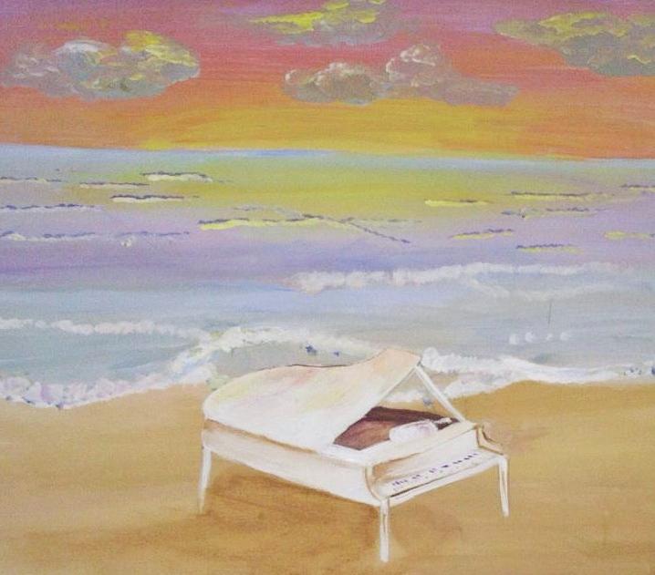 Beach Painting - Piano Beach by Libby Sealy