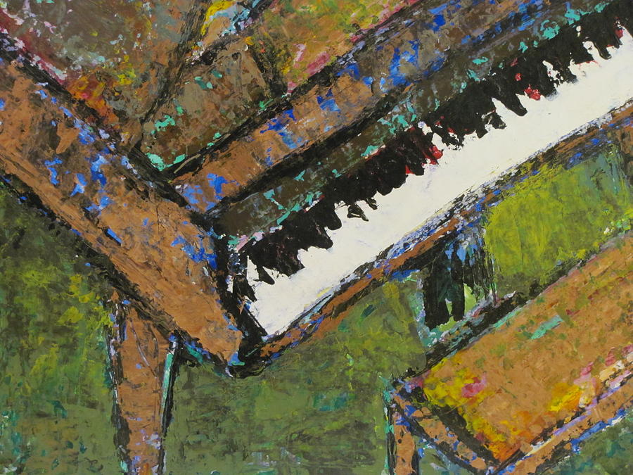 Piano close up 1 Painting by Anita Burgermeister