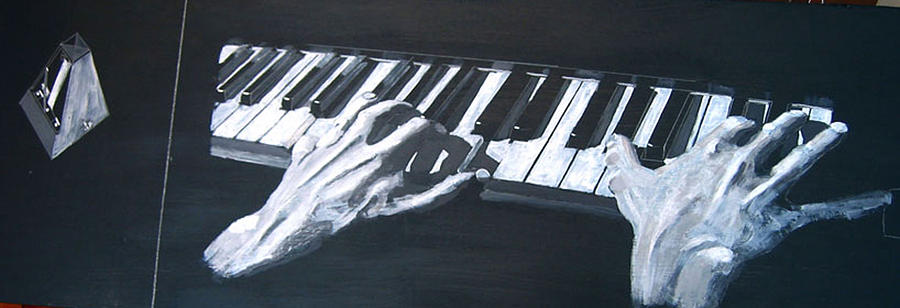 Piano Hands Plus Metronome Painting by Richard Le Page