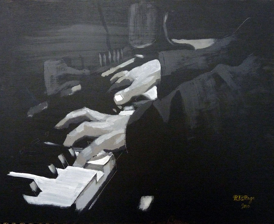 Piano Hands Painting by Richard Le Page