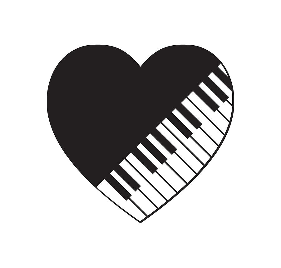 Piano Heart Digital Art by Imaginary Story