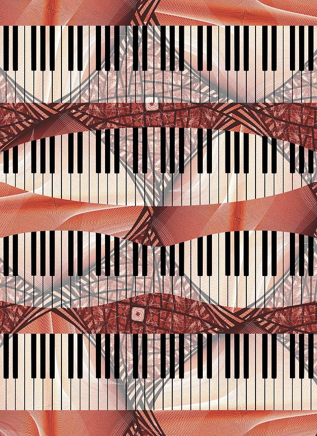 Piano Digital Art - Piano - Keyboard - Musical Instruments by Anastasiya Malakhova