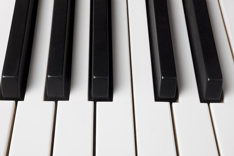 Piano keys close up Photograph by Garry Gay
