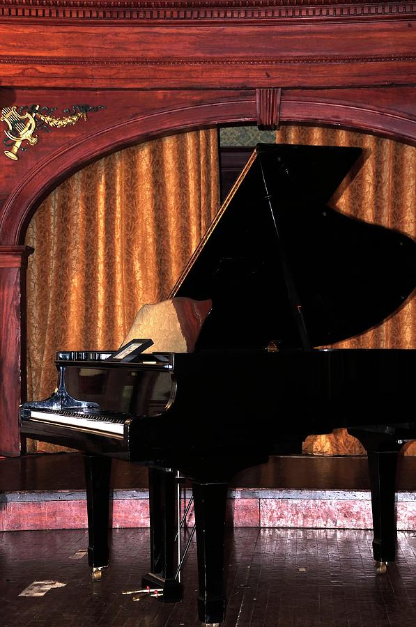 Piano On Stage Photograph by Jerry Sodorff