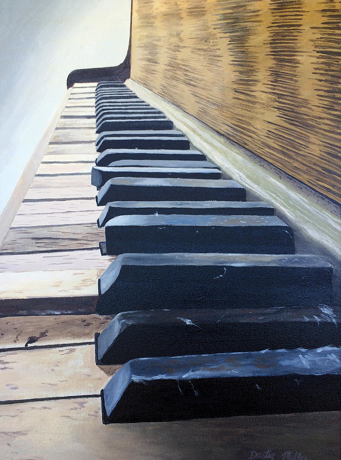 Piano Perspective Painting by Dustin Miller
