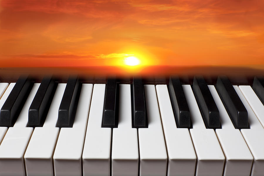 Sunset Photograph - Piano sunset by Garry Gay