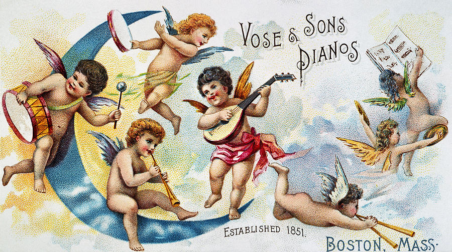 PIANO TRADE CARD, c1880 Photograph by Granger