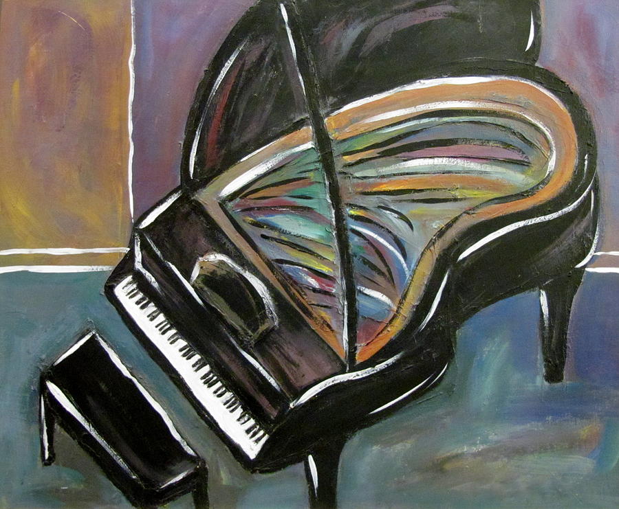Piano With High Heel Painting