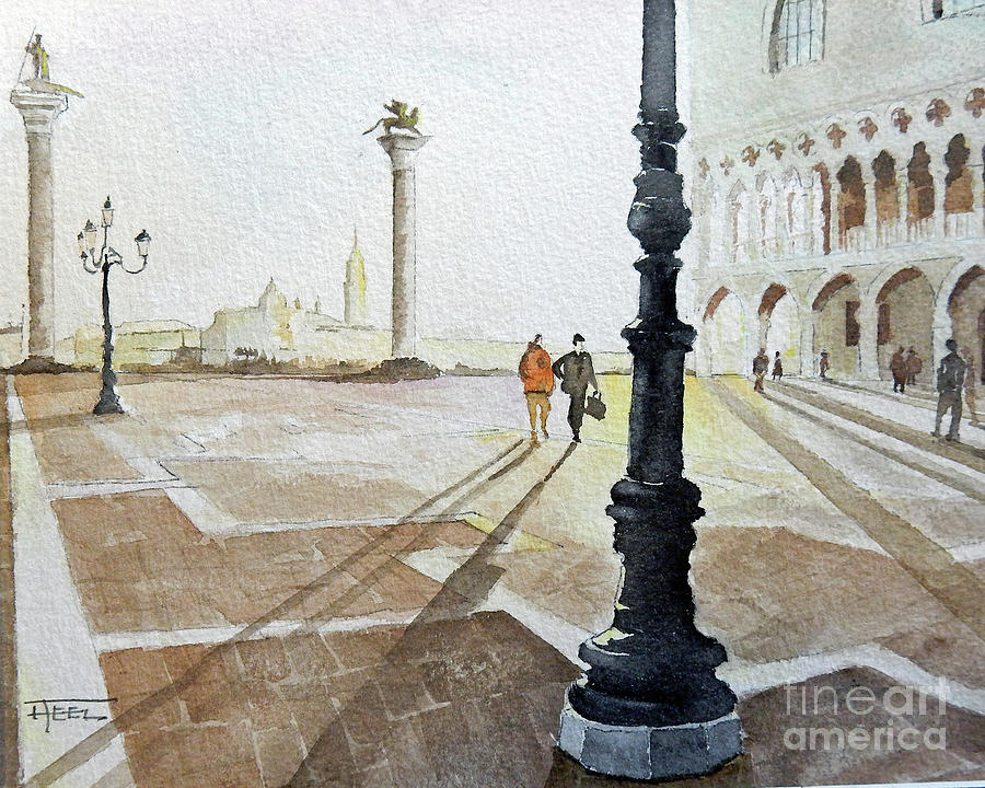Piazza de San Marco - Venice by Harold Teel Piazza de San Marco - Venice by Harold Teel
