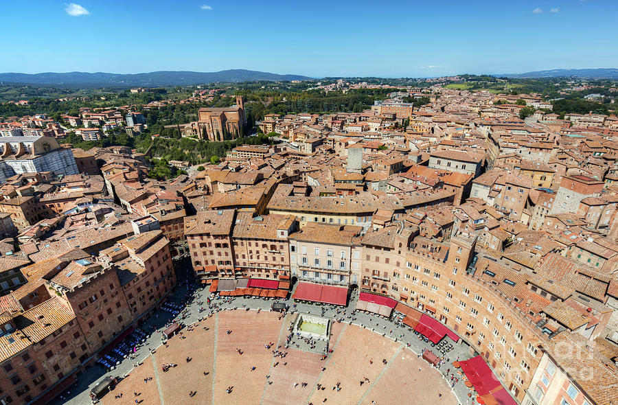 Piazza del Campo, Campo square in Siena, Tuscany, Italy Photograph by Michal Bednarek