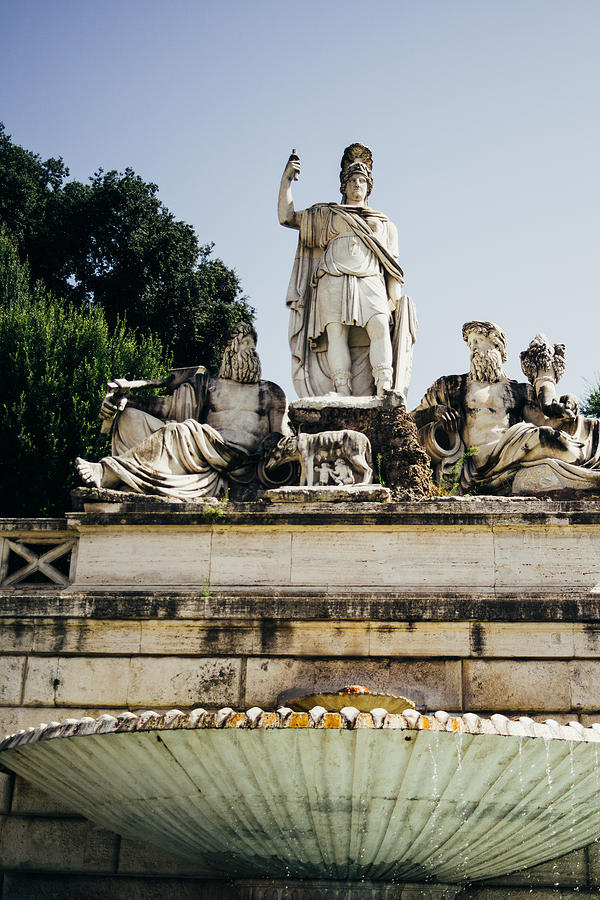 Piazza Del Popolo Fountain Photograph