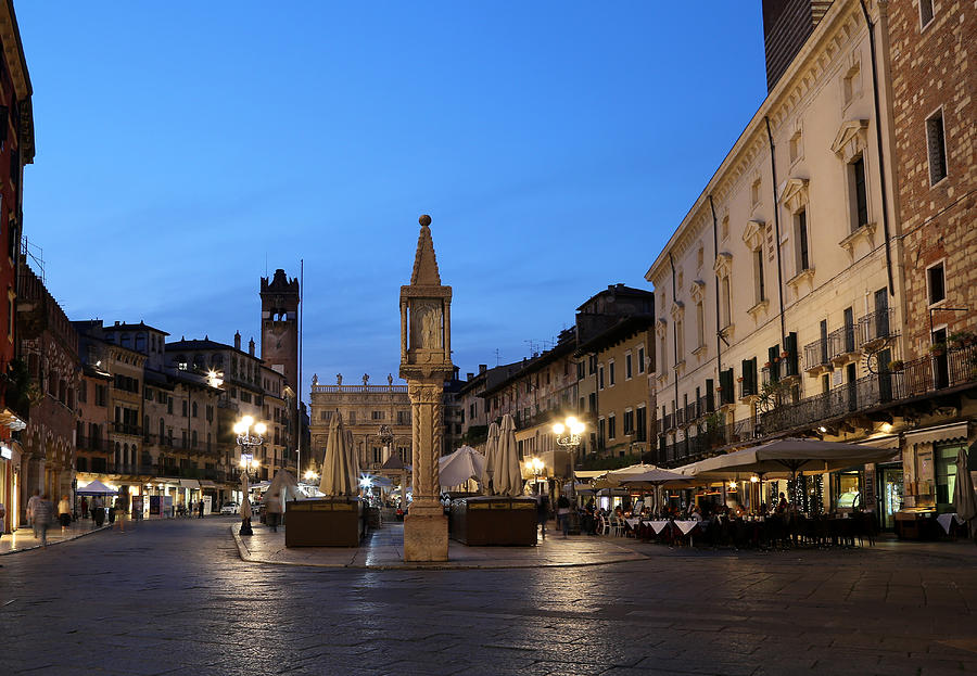 Piazza Erbe Verona Photograph by Andrew Fare