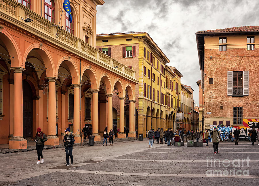 Architecture Photograph - Piazza Guiseppe Verdi Bologna by Sophie McAulay