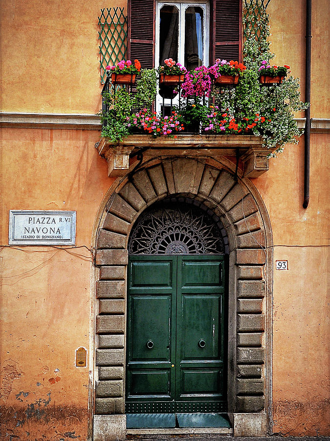 Piazza Navona House Photograph by Marion McCristall