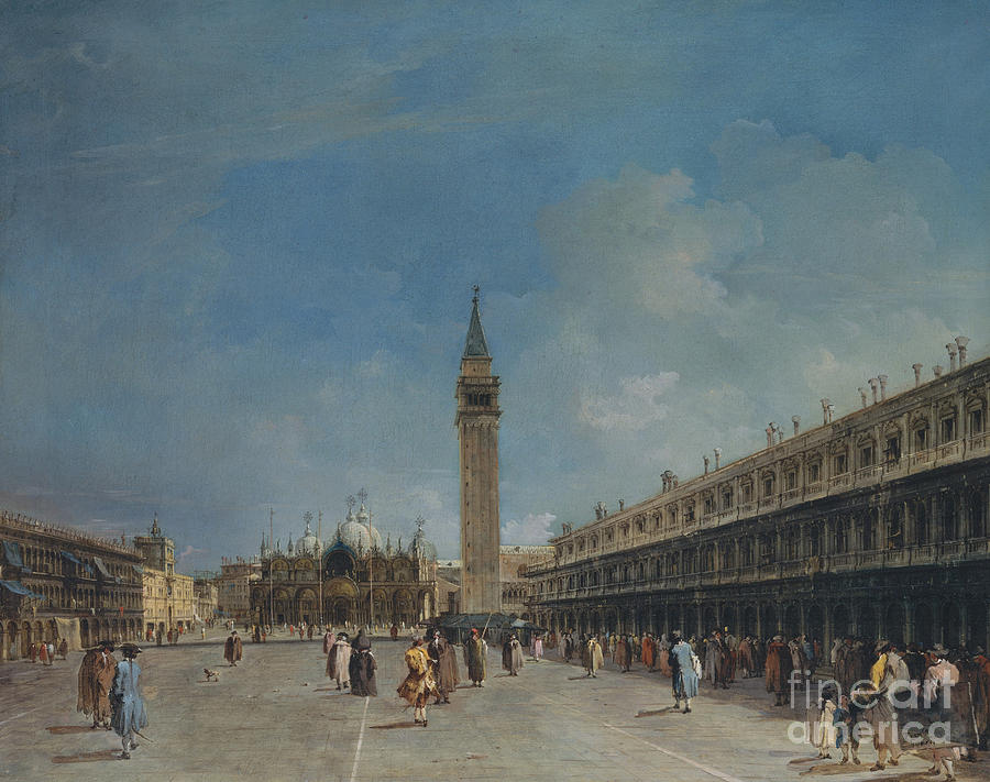 Piazza San Marco, 1760 Painting by Francesco Guardi