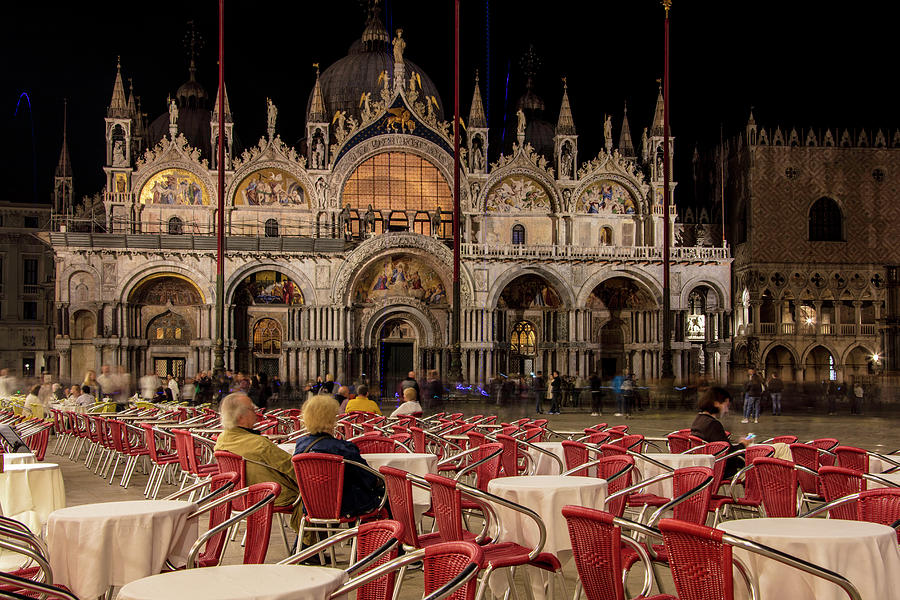 Piazza San Marco at Night  Photograph by John McGraw