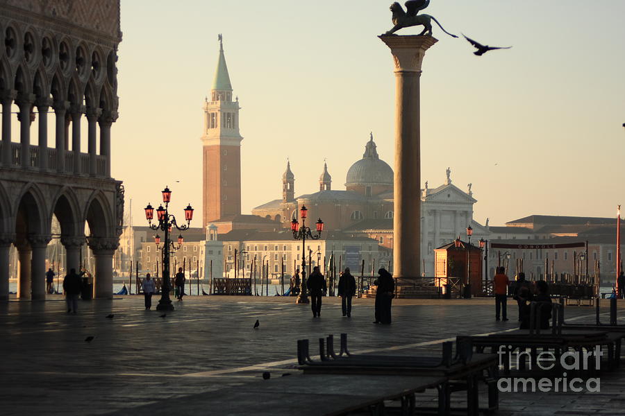 Venice Photograph - Piazzetta San Marco in Venice in the Morning by Michael Henderson