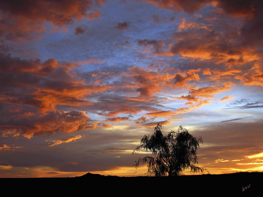 Sunset Photograph - Picacho Peak Sunset II by Kurt Van Wagner