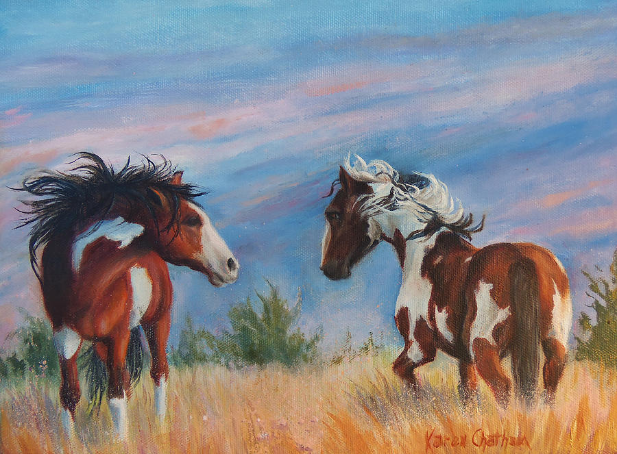 Paint Horses Painting - Picasso Challenge by Karen Kennedy Chatham