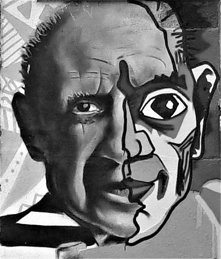 PICASSO MURAL in B W Photograph by Rob Hans