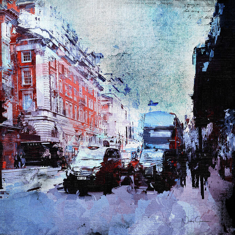 Piccadilly. Afternoon Rush Digital Art by Nicky Jameson