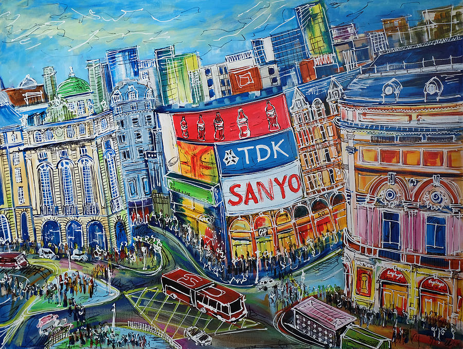 Piccadilly Circus Painting by Laura Hol Art