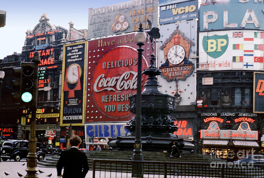 Piccadilly Circus, London, 1940s Photograph by Wernher Krutein