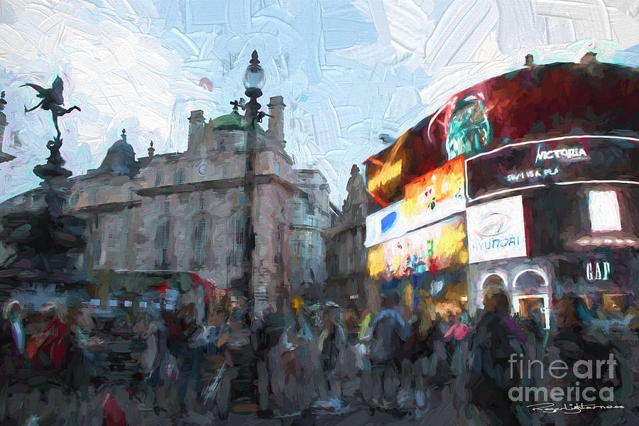 Piccadilly Circus London Digital Art by Roger Lighterness