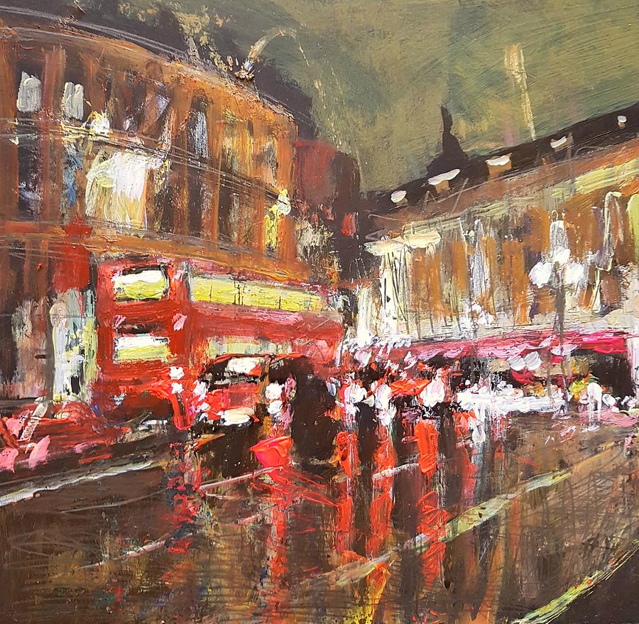 Piccadilly Night Mixed Media by Paul Mitchell - Fine Art America