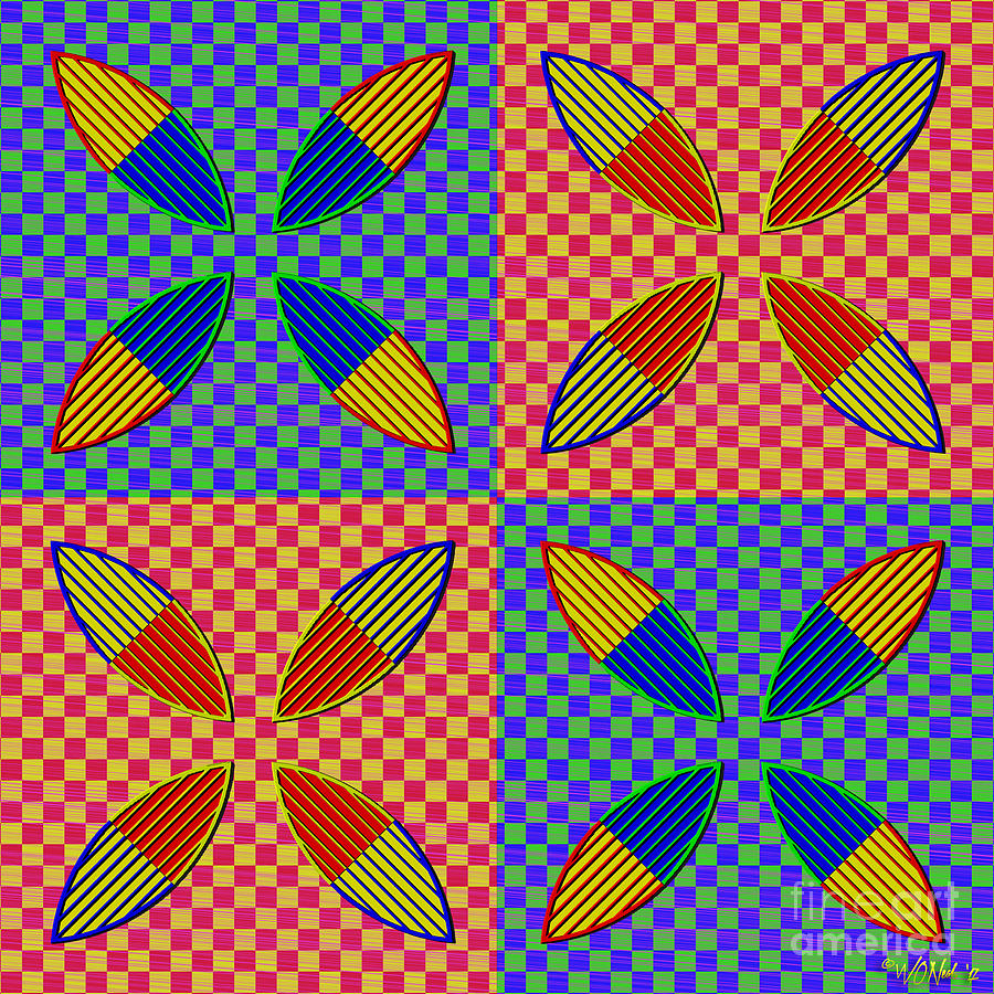 Pattern Digital Art - Vesica Piscis, No. 4 by Walter Neal