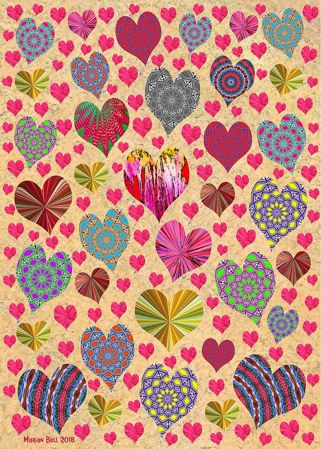 Valentines Day Digital Art - Pick A Heart - Any Heart by Marian Bell